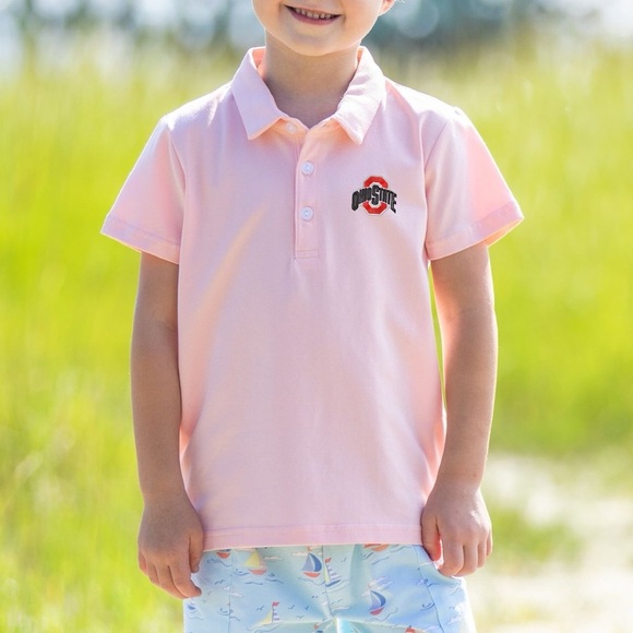 Pink Baby Polo with Ohio State Embroidered Logo - Picture 1 of 2